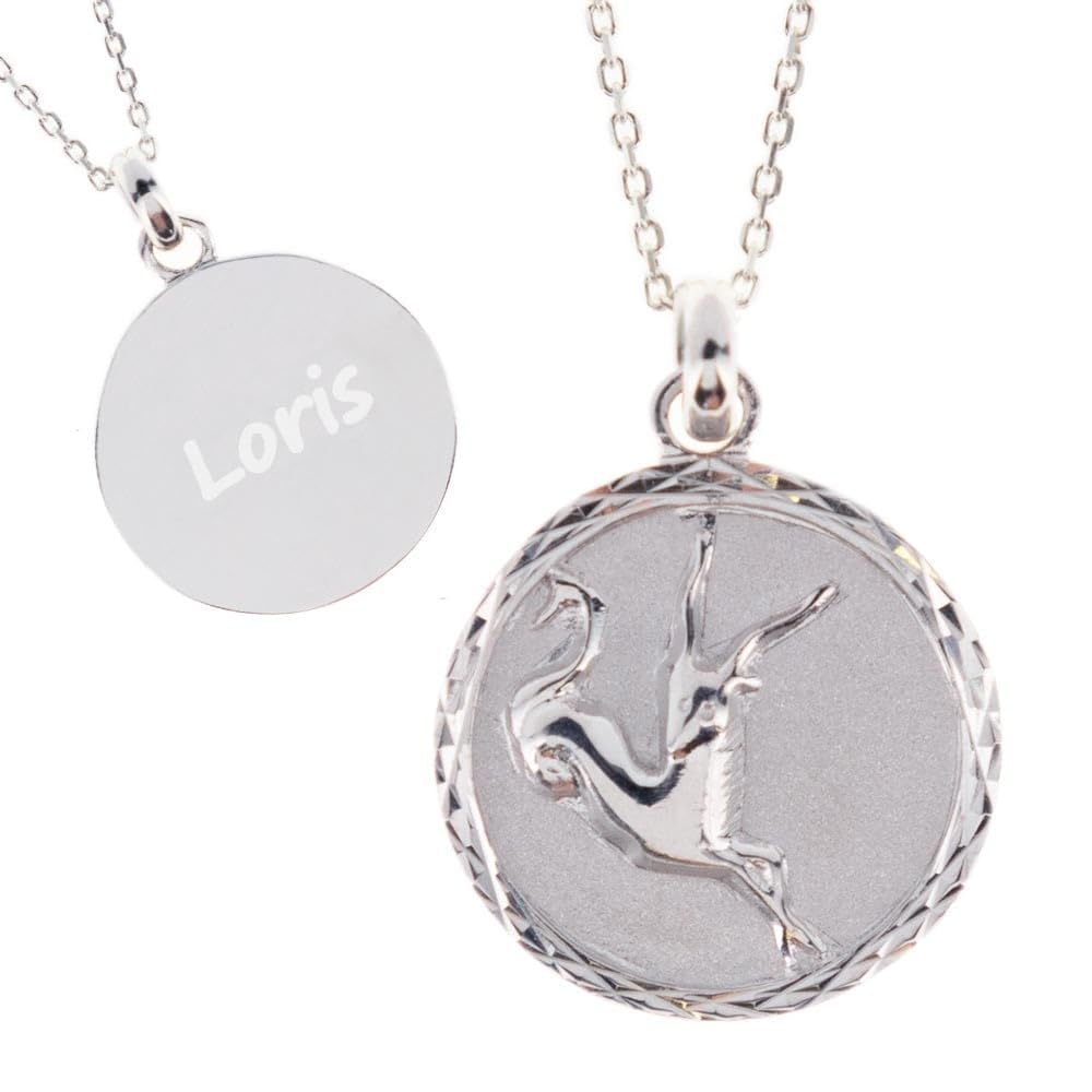 Ocadeau Collar Zodiacal Personalizado en Plata de Ley - Colgante astrológico Personalizado con Texto Grabado - Una Joya Celestial a su Imagen