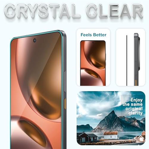 Image of ArmourPro Military Grade Gorilla Tempered Glass Compatible For Realme GT 7T (6.8 Inch) With Easy Installation Kit for Smartphone| Edge To Edge Coverage | Black, Pack of 2