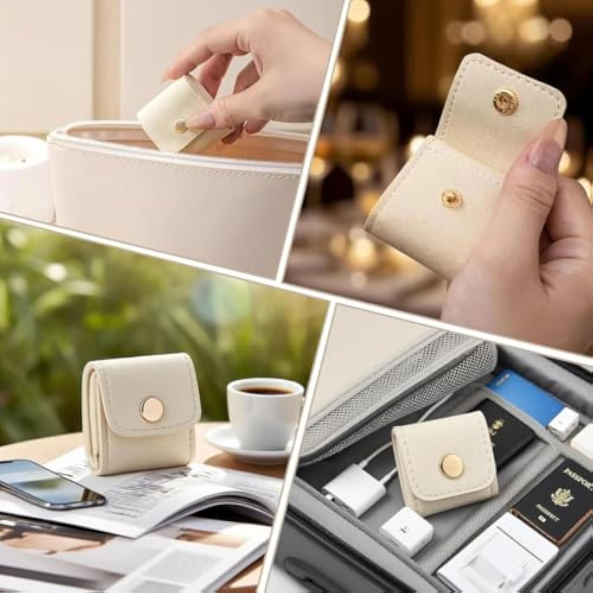 Mini Travel Jewelry Roll Bag with Buckle