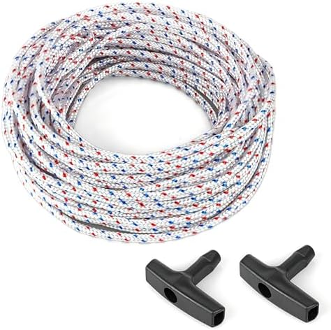 Lawn Mower Pull Cord Secrets: What You Need to Know Before Buying 5 SSFOLPFEE High Strength Recoil Start Rope Replacement for Chainsaws, Lawn Mowers, Gas or Diesel Engines - 50 feet with 2 Universal Handles Compatible with Briggs & Stratton,Husqvarna, STIHL