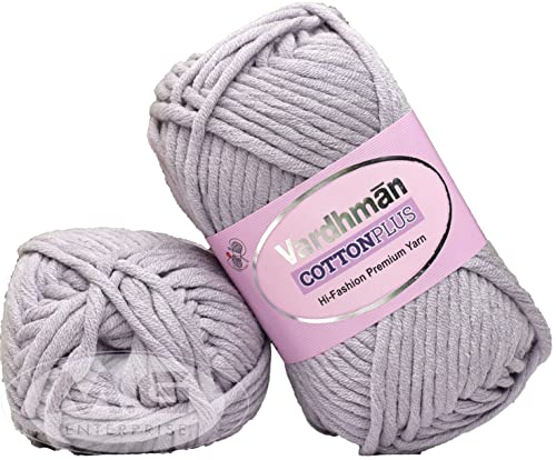 Image of M.G Enterprise Cotton Plus Mild PurpleCrochet Yarn 600 Soft Wool Thread for Hand Knitting, DIY Art & Craft