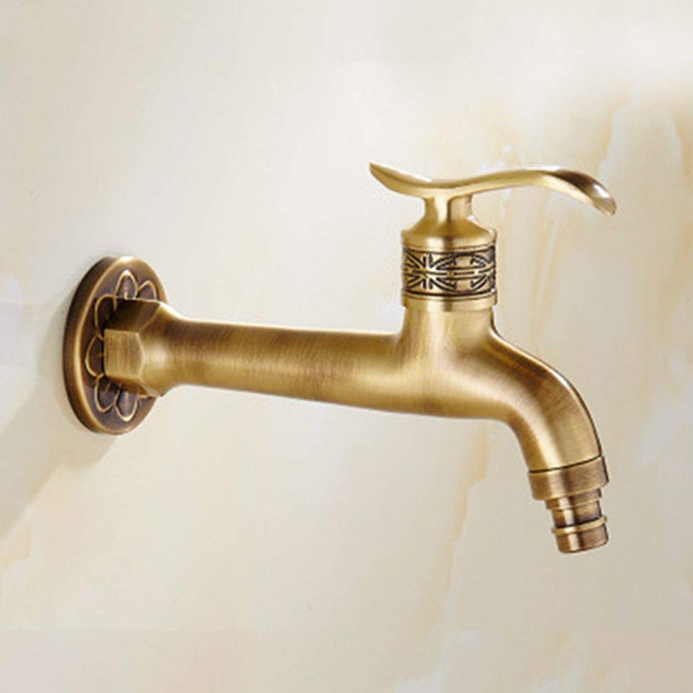 Faucet Brass Tap Kitchen Outdoor Garden Taps Bathroom Washing Machine Mop Luxury Antique Decorative Bibcock,B