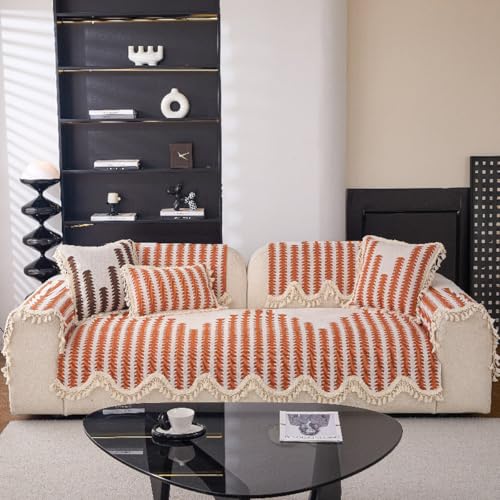 EVIGTOP ソファパッド 個性的なフリンジ 滑り止め 1-5人掛け ソファカバー ソファーシート マルチカバー ベッドカバー リバーシブル 犬猫対策 毛髪不粘着 防塵 汚れ防止 傷防止 爪とぎ防止 腕白防止 四季適用 丸洗い可能 ベッド ペットホーム