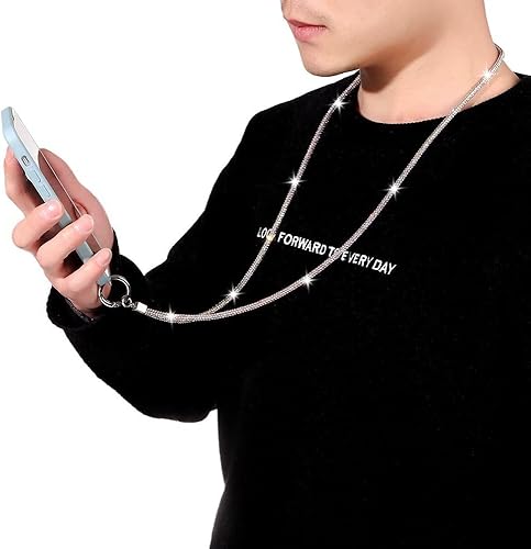 Miniatura 5 de HomeSoGood Acollador del teléfono del Rhinestone del brillo, llavero de la correa de la cadena del cristal del Rhinestone del teléfono que cuelga la