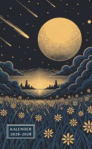 Monatstaschenkalender 2026-2028: 3-Jahres-Agenda und Planer vom 26 Januar bis zum