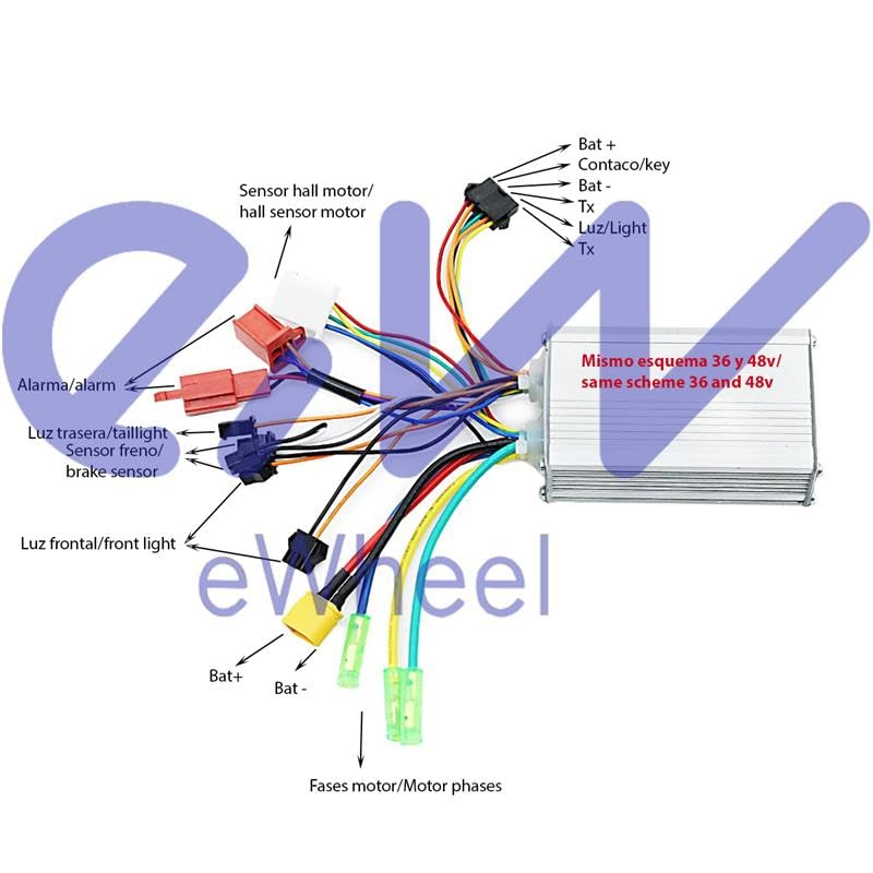 eWheel Contrôleur 36 V 15 A 350 W LCD Liviae pour trottinette électrique Panneau de contrôle clair pour afficher la vitesse de la batterie et les modes de conduite avec une précision totale