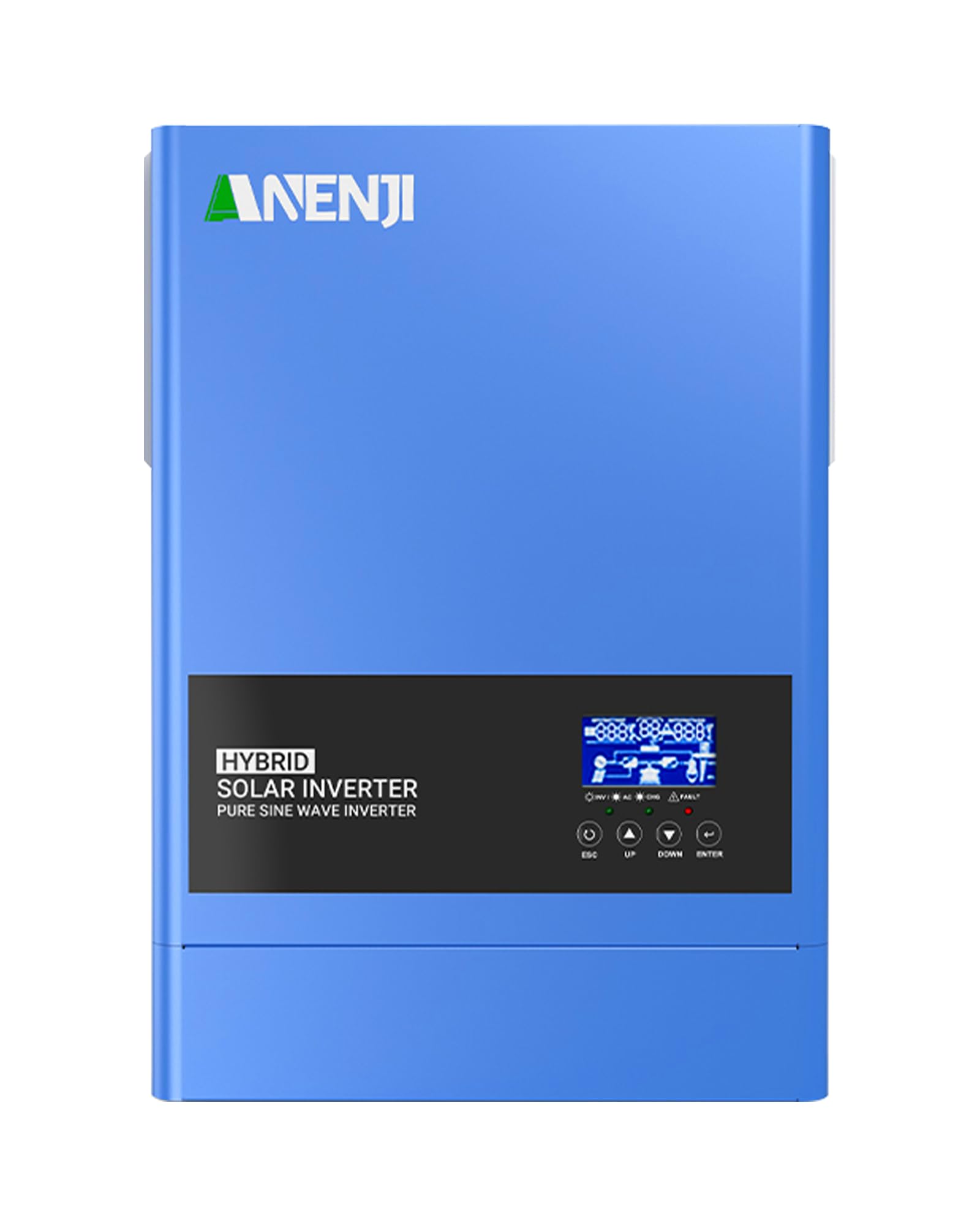 6200W Solar Hybrid Wechselrichter 48V DC/230V AC Reiner Sinus 120A MPPT + Netzeinspeisung,Max PV-Eingangsspannung 500V mit WiFi 4 Lademodi für 48V Lithium Batterien Wohnmobile/Hausnotstrom
