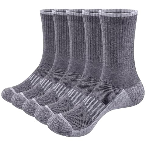 YUEDGE Women's Grey Cotton Sports Socks Cover