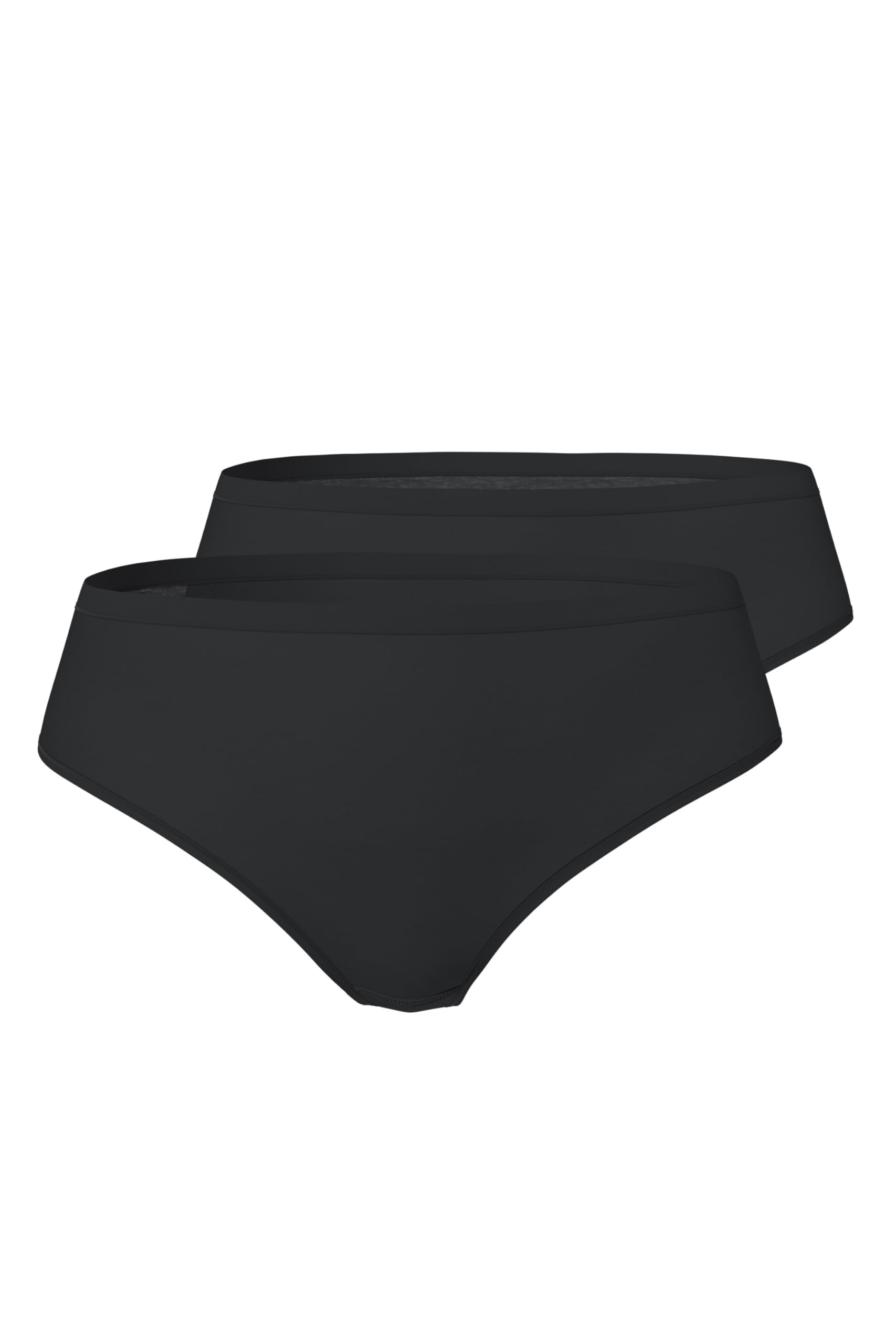 Ulla Popken Womenswear Plus Size Curvy 2 Pack of Thongs black 46+ 839512100-46+