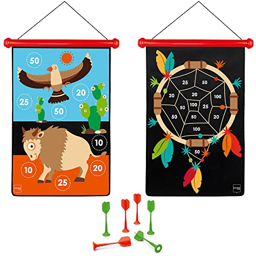 Preisvergleich Produktbild Scratch 276182018 SScratch Dartspiel für Kinder, magnetische Dartscheibe und Wurfpfeile, Motiv: Dschungel Gross
