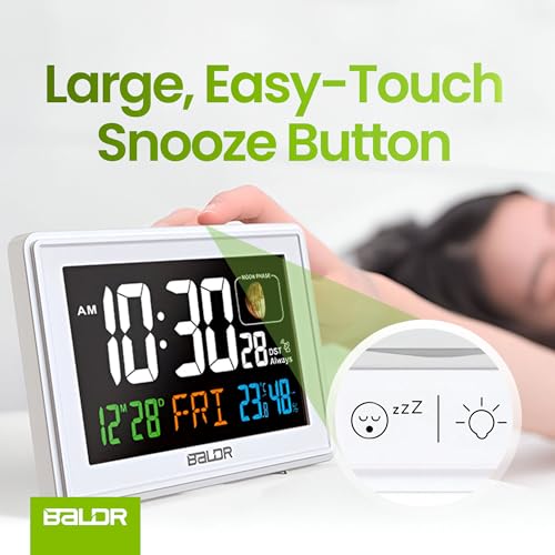 Reloj de computadora BALDR con visualización grande contra el insomnio 4