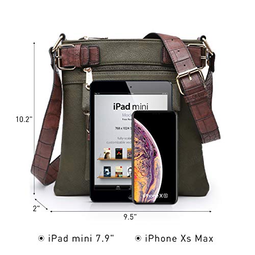 Dasein Women Lightweight Crossbody Bags Soft Vegan Leather Messenger Bag Shoulder Bag Travel Purse3