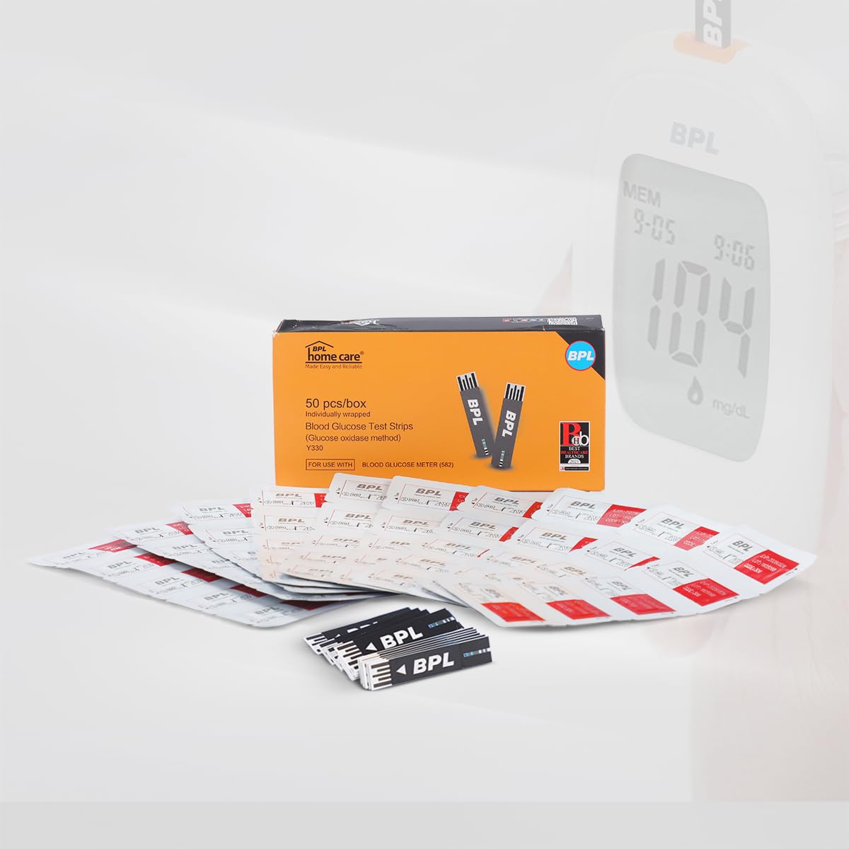 BPL Medical Technologies Blood Glucose Test Strips |50 Test Strips|Individually Wrapped for Maximum Protection|for Instant Accurate Blood Sugar Test at Home, Clinic & Hospital - Black-picture-28