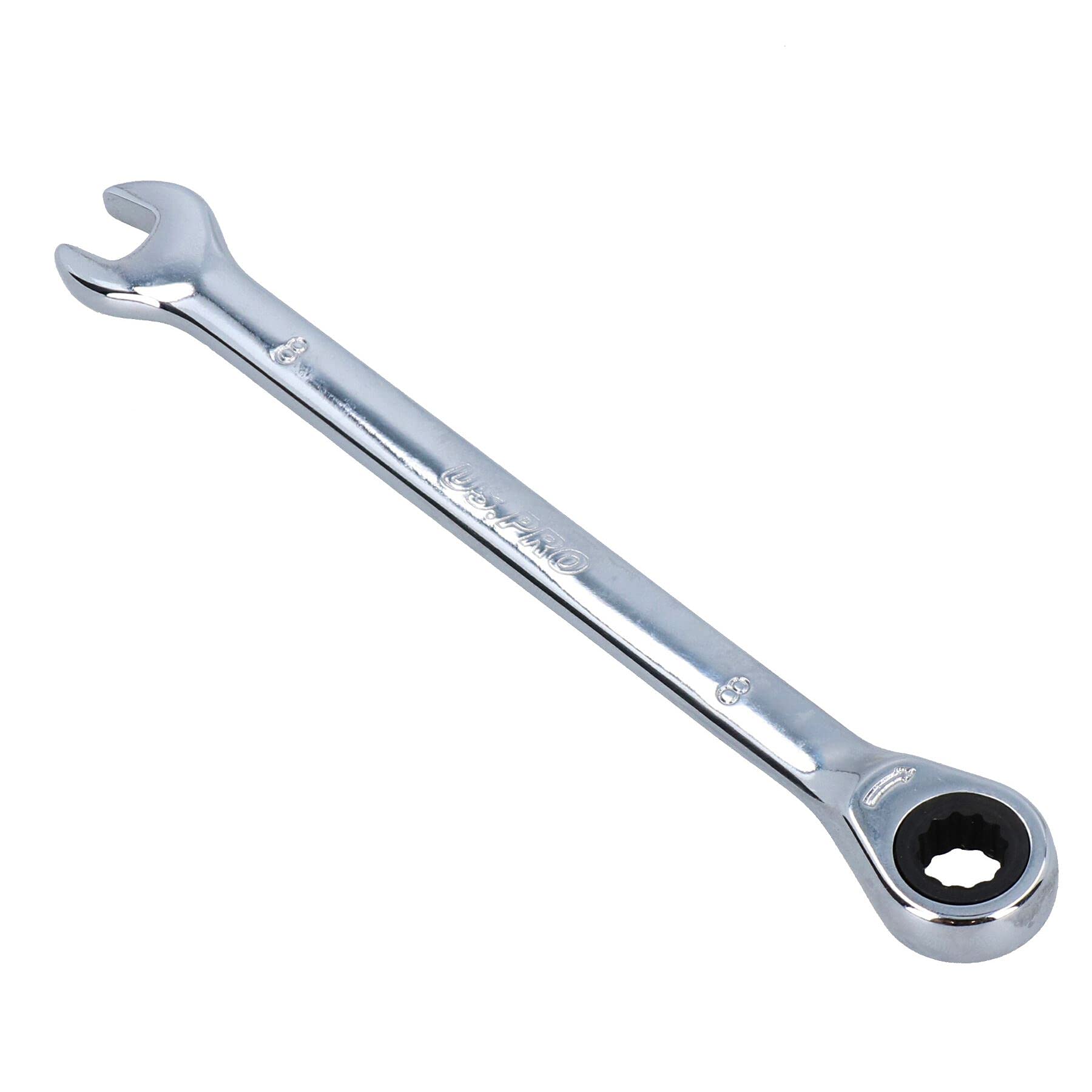 Ab Tools Chrome -Us Pro 8Mm Metric Mm Combination Gear Ratchet Spanner Wrench 72 Teeth