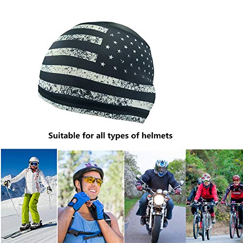 Alfyng Hfblins Sweat Wicking Skull Cap Helmet Liner, Beanie Cooling Cap, Running Hat, Cycling Cap, Helmet Hard Hat Liner For Men And Women Sports Outdoor Exercise (4 Pcs) #TOP4