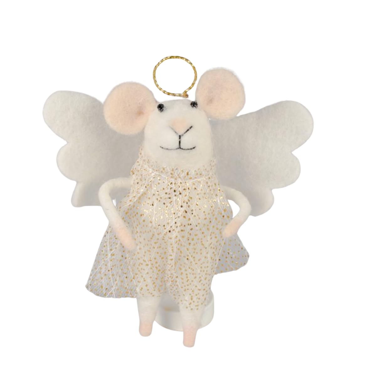 Originals Multicoloured Felt Mouse Angel Christmas Tree Decoration