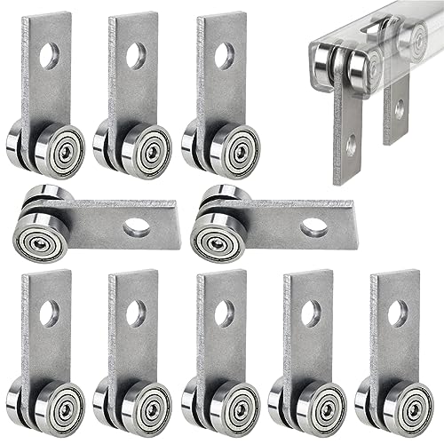 2 Wheels Trolley Assembly Rollers, 2 Bearings Strut Channel Trolley Hardware, Stable Strut Roller Trolley for 1-5/8