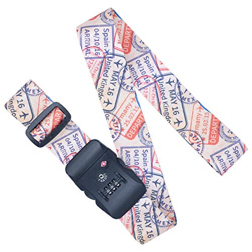 Adjustable Luggage/Suitcase Straps/Belt Tsa Approved - Lockable Travel Accessory - TSA Combination Locking