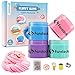 Fansteck Slime bambini giocattolo regali, melma 4 pezzi 100 ml per farsi con 4 colori melma soffice melma, palline di schiuma, decorazione del viso di frutta