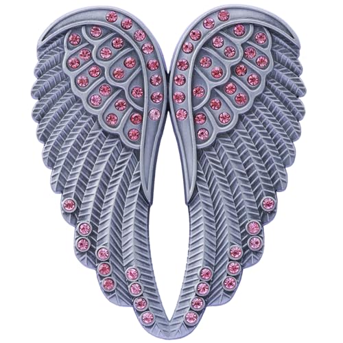 TEWAFOS Guardian Angel Visor Clip for Women - Guardian Angel Visor Clips for Cars,Stainless Steel Wings Cross Sunshade Clip Driver Gift