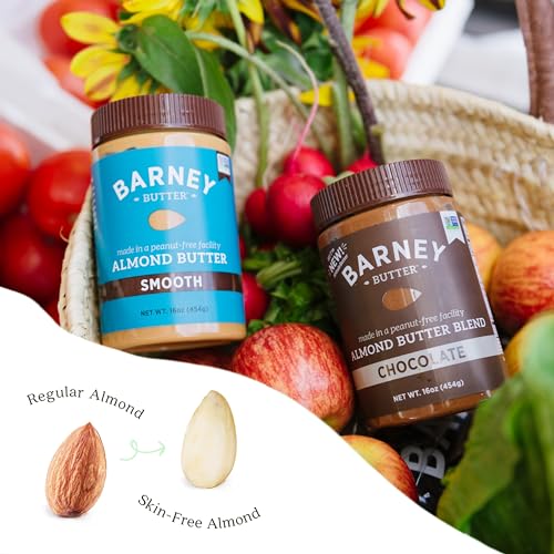image for Barney Butter Almond Butter, Smooth, 16 Ounce Jar, Skin-Free Almonds, 