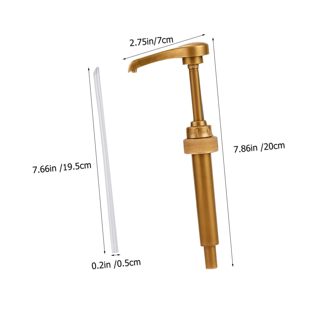 Unomor 5pcs Press Syrup Dispenser Pump Refillable Pump Bottle for Syrup Dispenser