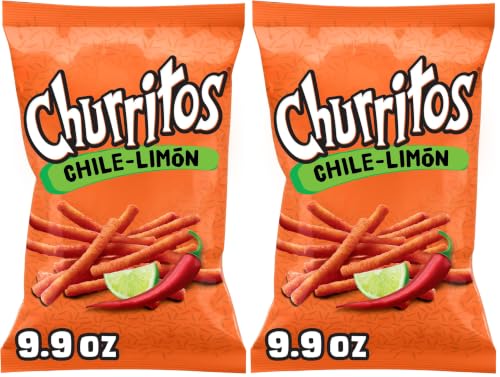 Churritos Chile‑Limón Sharing Size – Chili Pepper & Lime Spicy Corn Snack Sticks (Pack of 2)
