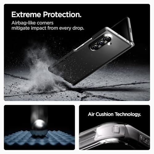 Image of Spigen Tough Armor Pro MagFit for Samsung Galaxy Z Fold 7 Case, Galaxy Z Fold7 Back Cover (2025) - TPU + Poly Carbonate|Black