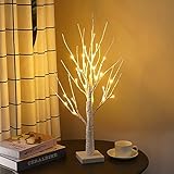 lampara arbol techo 🎄【DIY como quieras】Estas ramas son flexibles y plegables. La forma de la rama se puede ajustar a tu gusto, dale la forma que quieras. Cualquier flor, planta o centro de mesa puede agregar brillo a las ramas blancas LED iluminadas.