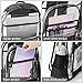KIMNERPU Clear Backpack, Heavy Duty PVC Transparent Backpack with Reinforced Straps, See Through Multiple Pockets Large Capacity Bookbag for Concert Work Security Travel Festival (Black)