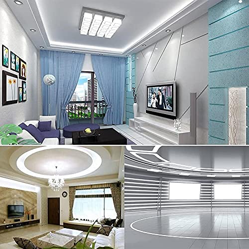Image of Gesto 16.4 Feet Neon Lights with 12V Adaptor - Wall Decor Led Strips Lights for Decoration,Cuttable Flexible Decorative Lights for Customized Name |Waterproof Rope Light for Indoor,Outdoor(White)
