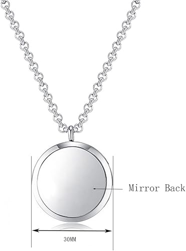 Miniatura 2 de Mesinya - Collar difusor de aceites esenciales y pulsera (collar judío de estrella de David de 1.18 pulgadas), Acero inoxidable