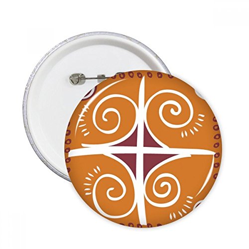 Badge Mexique Totems ronds en lot de 5 : Idée cadeau vêtement originale