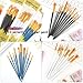 30 PCS Acrylic Paint Brushes Set (3×10 Pack), All-Levels Artist Paint Brushes for Acrylic, Watercolor, Oil Painting - Fine Detailing with Durable Nylon Bristles, Kid-Friendly & Classroom Supplies