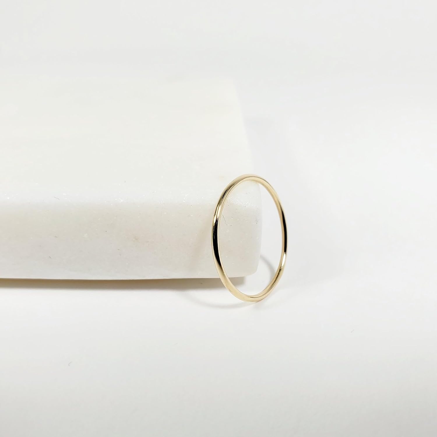 18k Solid Gold Thin Stacking Ring
