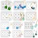 Funshowcase Beads Resin Molds with Hole for Gemstone Cabochon Jewelry Casting 12-Count