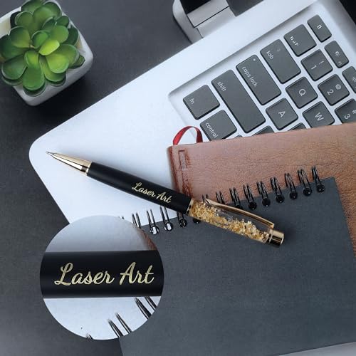 Image of Personalized Pen with Name Engraved I Metal Classy Customized Roller Ball Pens I Comfortable to Hold & Write I Gift for Men & Women Birthday Corporate Gifting (Gold Flake)