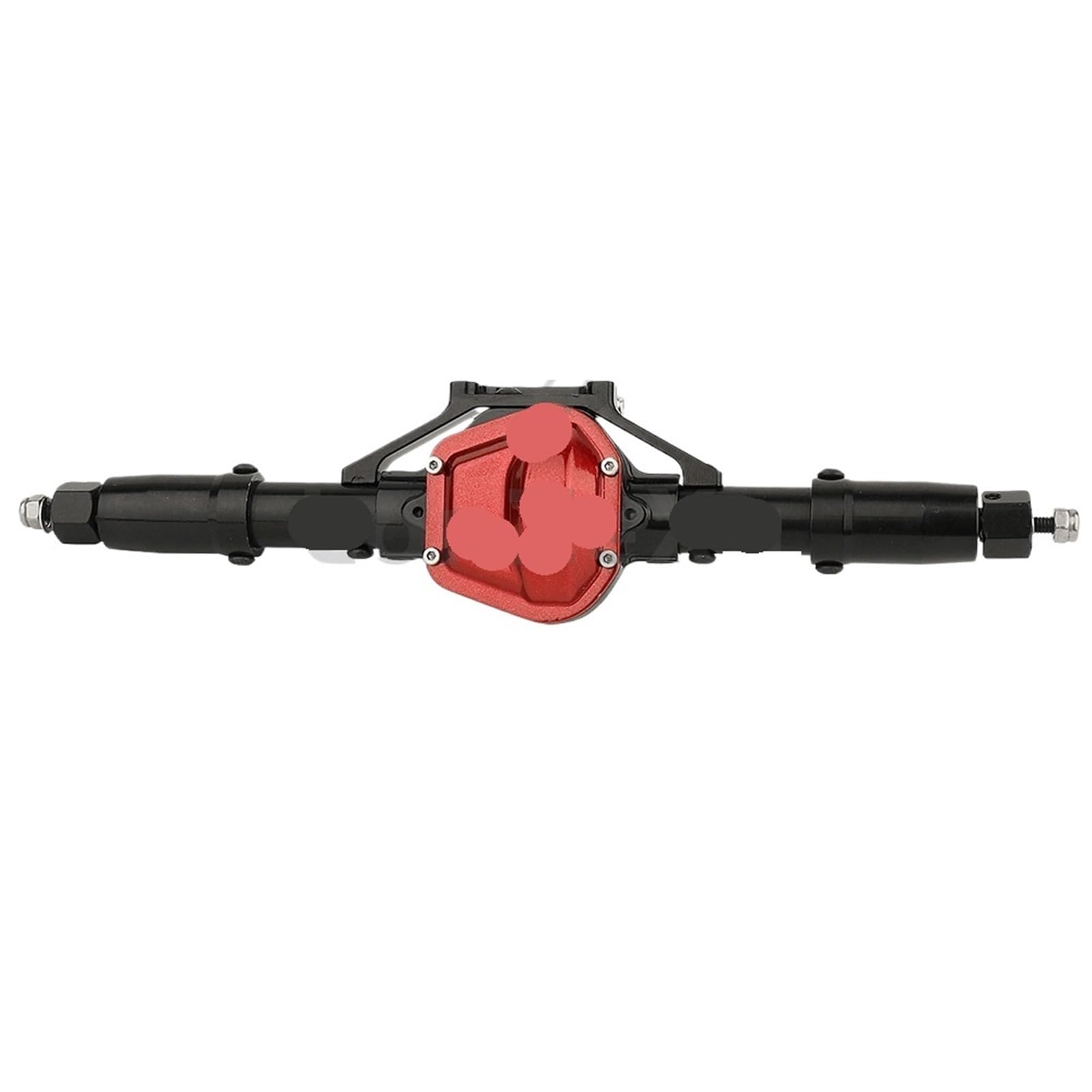 Metal Alloy Front Middle Rear Straight Axle wi/Servo Base for 1/10 RC Rock Crawler Car for Axial SCX10 RC 4WD 6x6 8x8 Upgrade Parts(Black Rear Axle)