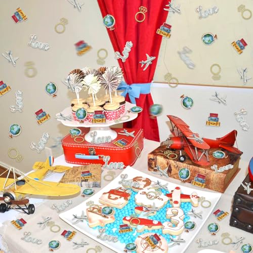 Confettis de table voyage pour EVJF et decoration de mariage chic - 5