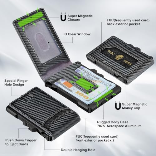 Image of furid Genuine Leather Wallet for Men: Slim RFID Smart Minimalist Wallet