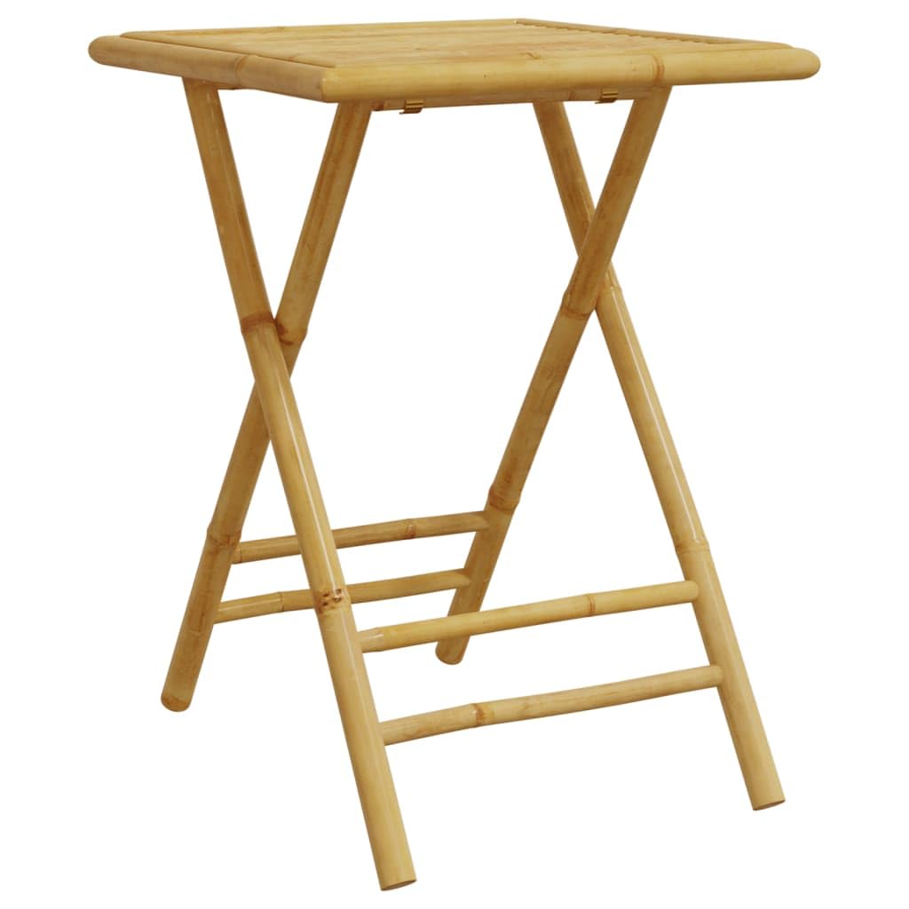 vidaXL Table de Jardin Pliable 55x55x75 cm Bambou