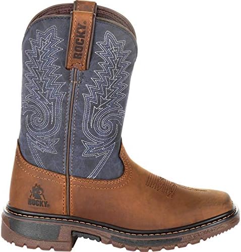 Rocky Flex Ride Western Boot, Denim Brown, 2 US Unisex Little Kid | Image 6