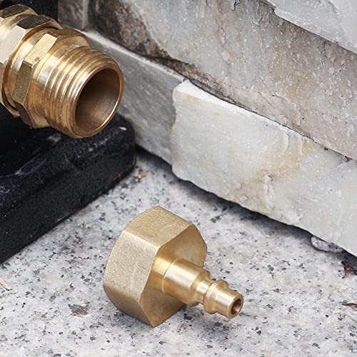 Image of SIGURANTA RV vent plug prevent freezing in winter helps drain water from water pipes, suitable for camping RVs, boats, garden hoses, water pipe Blow Out Plug brass quick connector (female)