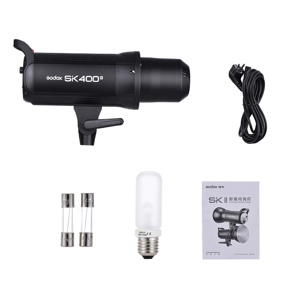 Godox SK400II Professionale 400 Ws Flash Stroboscopico da Studio 2.4 G Wireless X SystemGN65 5600K con 150W Modellazione Lampada