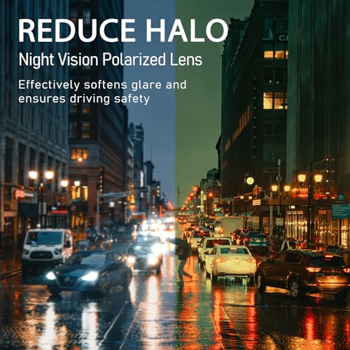 SODQW Night Vision Glasses for Women Men Anti Glare Night Driving Glasses Polarized Yellow Lens for Night Time4