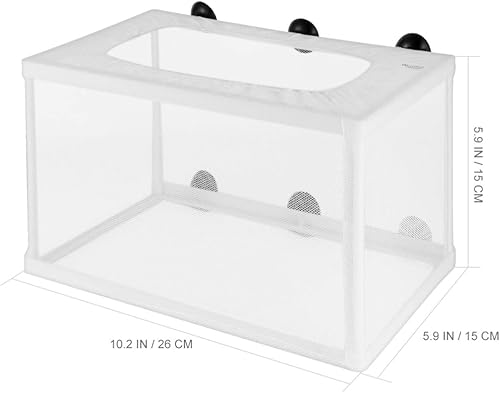 Miniatura 2 de TEHAUX Caja transparente de cría de peces, multifuncional, de plástico, con ventosas, para peces agresivos, guppy payaso, fácil de instalar, color