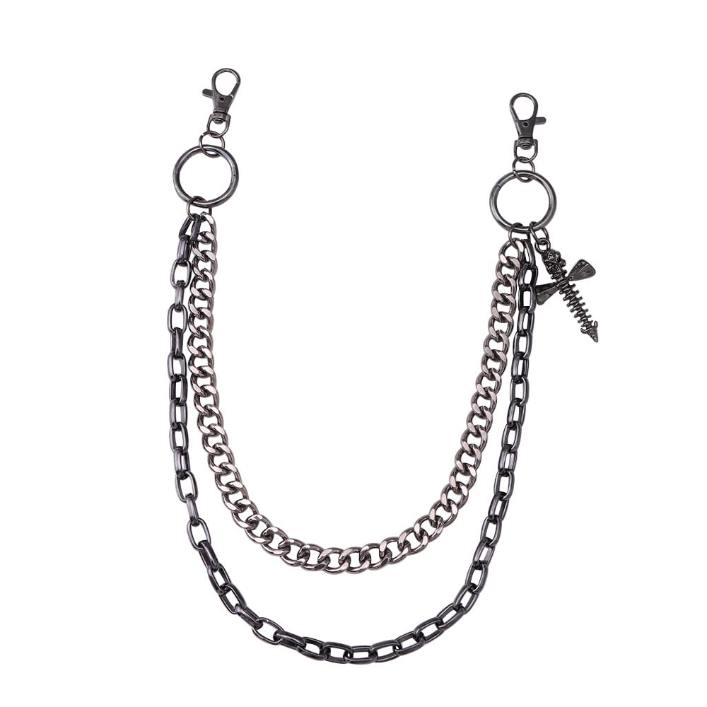 Wallet Belt Chain for Men Women, Punk Gothic Pants Jean chains