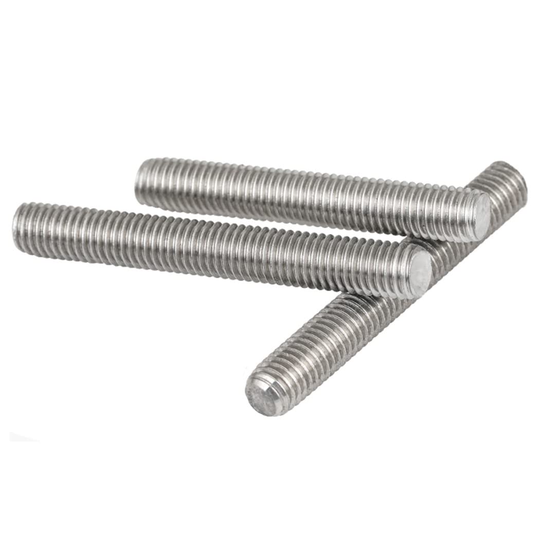 Qrity 10 Stuks Draadstangen, M8 x 50 mm Volledige Schroefdraadstang