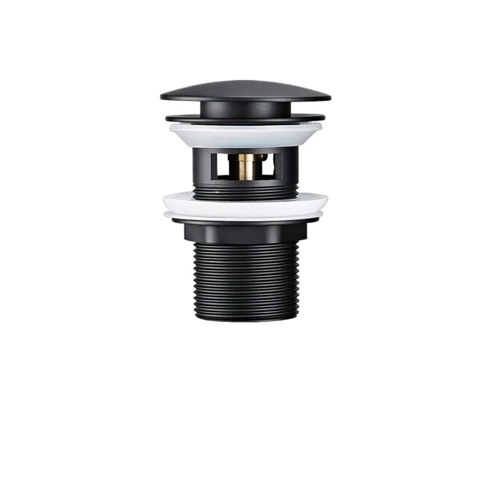 Rtbvghjik Black 2 Basin Sink Drain Waste Pop Up Stopper Push Button Bathroom Faucet Accessories For Bathroom Sinks(Black 2)