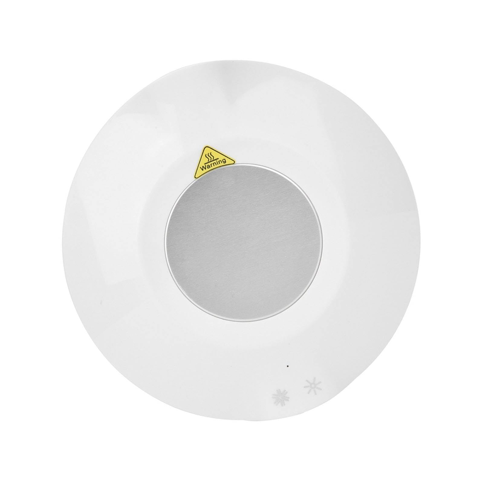 Hidyliu Calentador de Tazas, Calentador de Tazas de Café, Calentador de Café Calentador de Tazas USB Eléctrico Calentador de Tazas Frías Y Calientes Posavasos de Doble Propósito Taza de Café(Blanco)